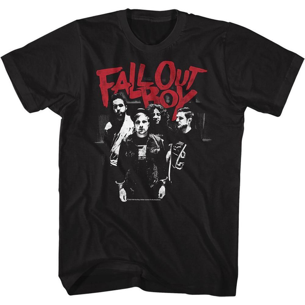 Fall Out Boy Band Black Adult T Shirt
